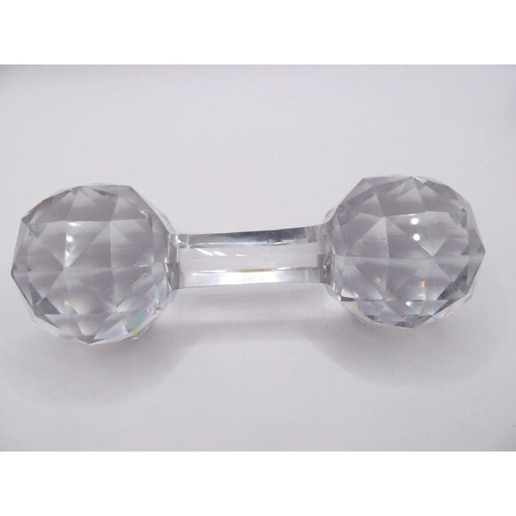 Vintage Crystal Barbell Knife Rest Holder - Picture 10 of 10